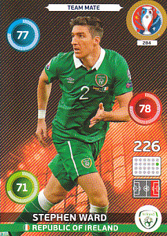 Stephen Ward Republic of Ireland Panini UEFA EURO 2016 #284